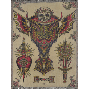 Bryan Randolph's Eternal Suffering Blanket showcasing detailed tattoo art.