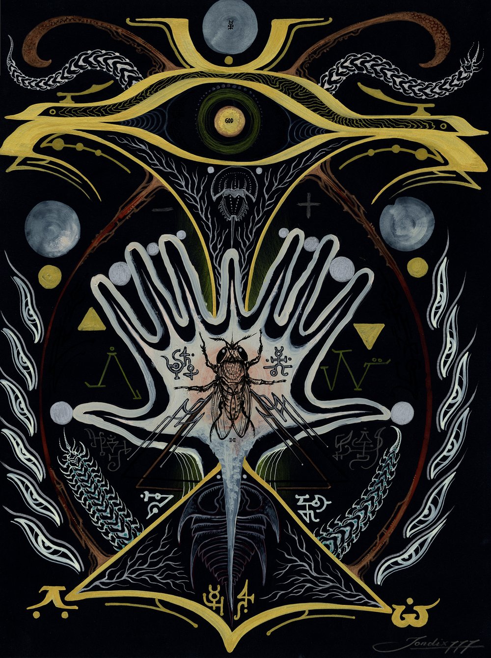 18x24" Giclée print of Jon Dix's Sahib Teri Band artwork.