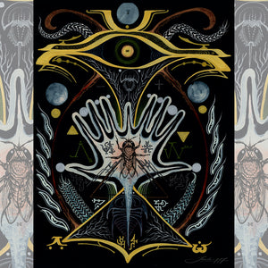 Jon Dix's Sahib Teri Band Giclée print showcasing detailed tattoo art.