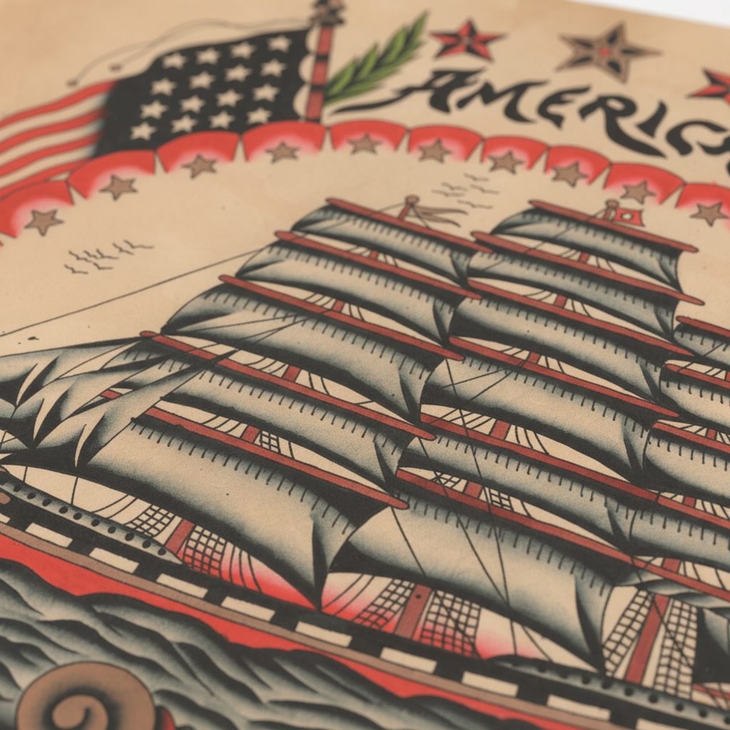 American Flash Giclée Print | Prof York – Classic Tattoo Art