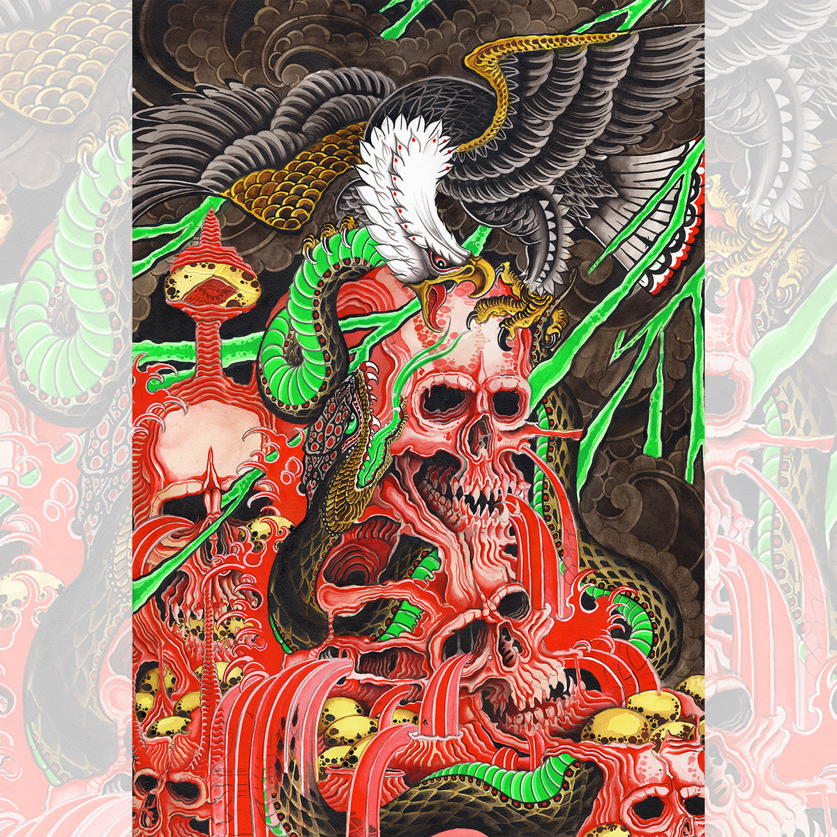 Joshua Hondros - Eagle Snake & Skulls