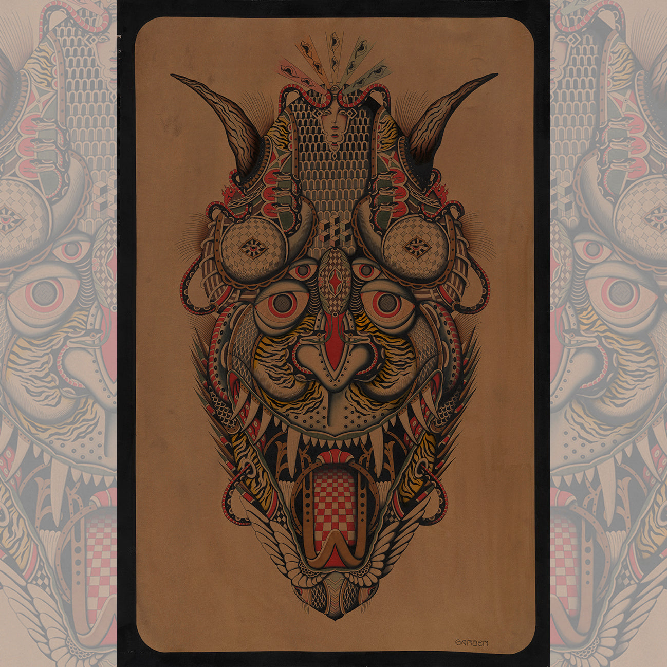 Jon Garber God Party – 26" x 40" giclée print on 340gsm Epson Cold Press paper.