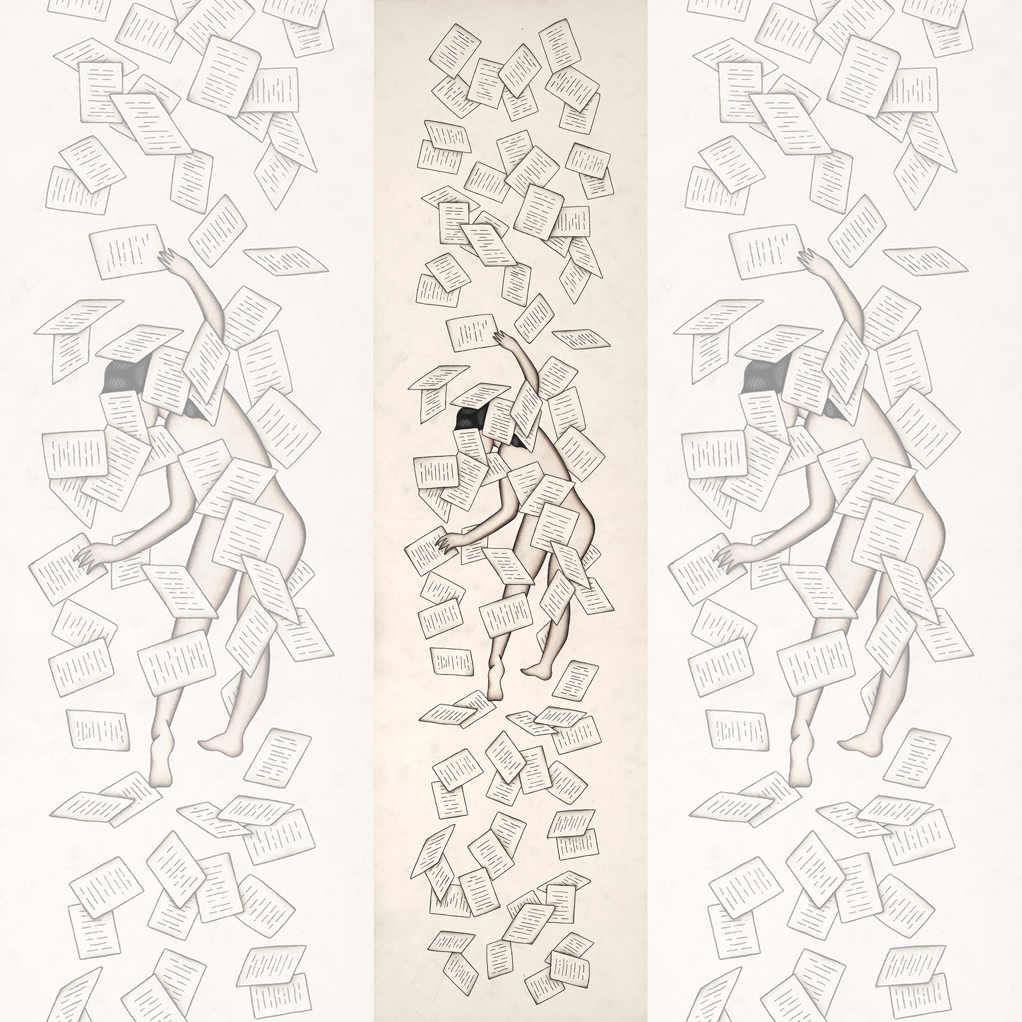 Detail of archival cotton paper used for “Letters to Nowhere” print by William Joseph.