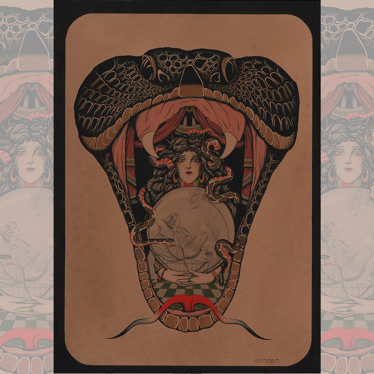 Jon Garber Lovers Once – 20" x 28" giclée print on 340gsm Epson Cold Press paper.