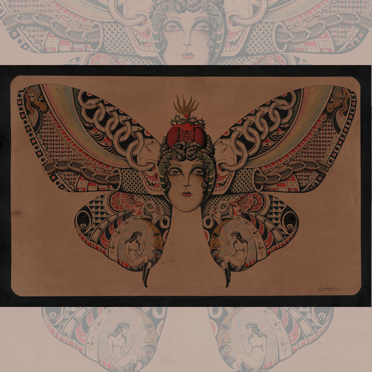 Jon Garber Papillion – 26" x 40" giclée print on 340gsm Epson Cold Press paper.