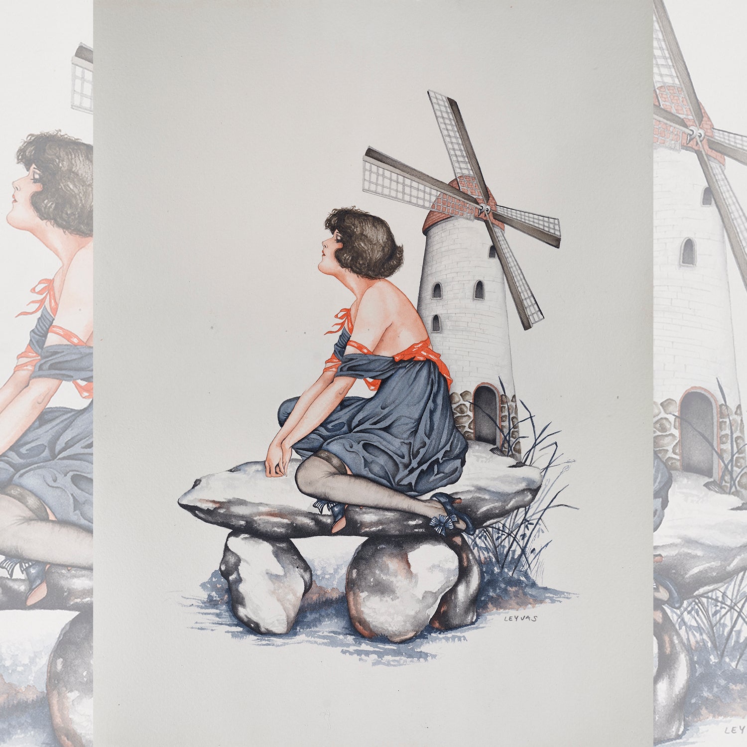 Nathan Leyvas Study – 12" x 16" giclée print on 340gsm Epson Cold Press paper.