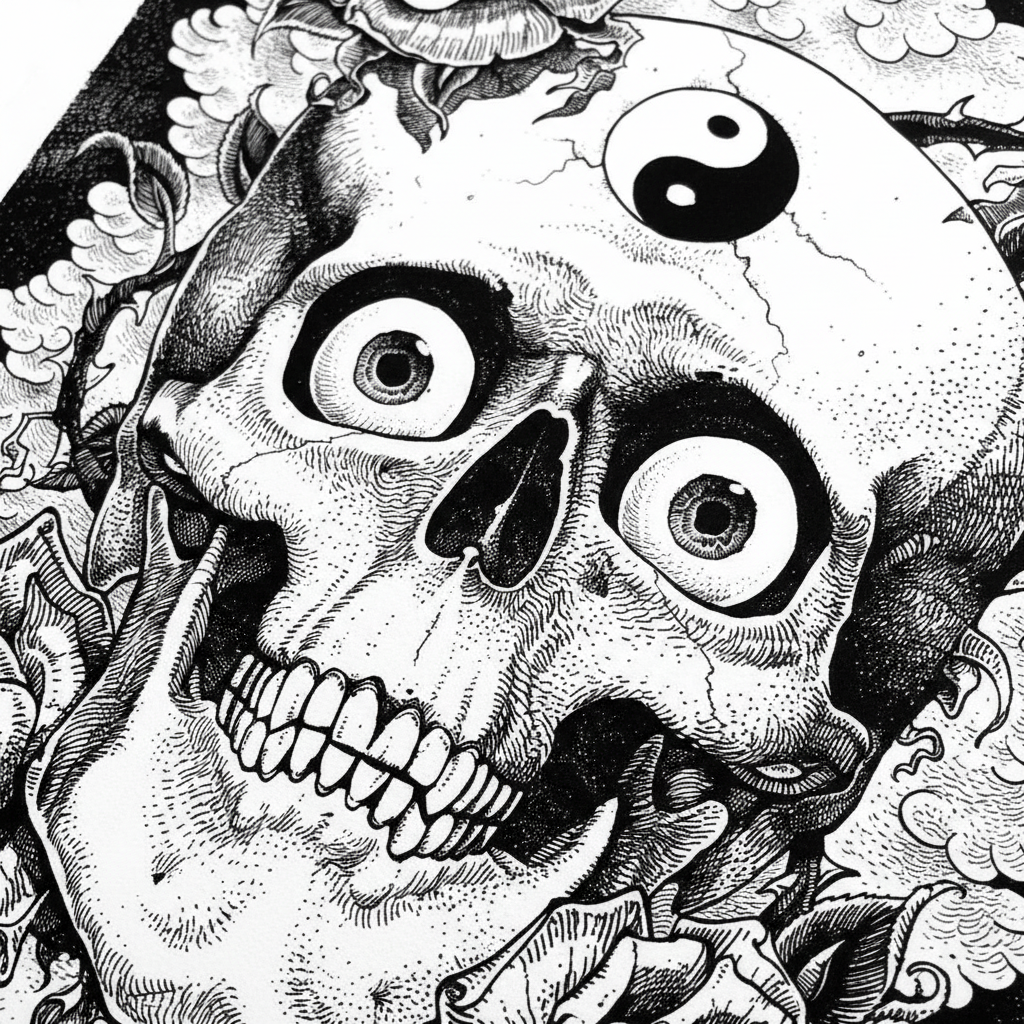 Claudio Scialabba - Teschio Ying Yang