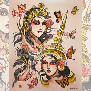 Thai dancers performing traditional dance with colorful costumes at a cultural festival.