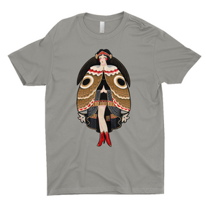 Traditional Tattoo Moth Woman Graphic T-Shirt by Mike Barker