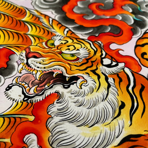 traditional tattoo tiger art