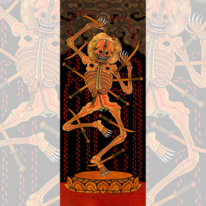 BLOSSOM Japanese tattoo art print by Mattia Neromorte featuring skeletal ritual imagery and Irezumi-inspired artwork