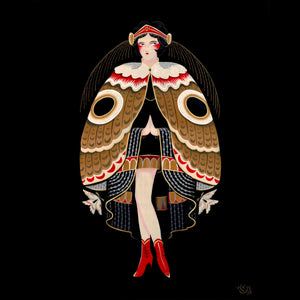 moth watercolor painting