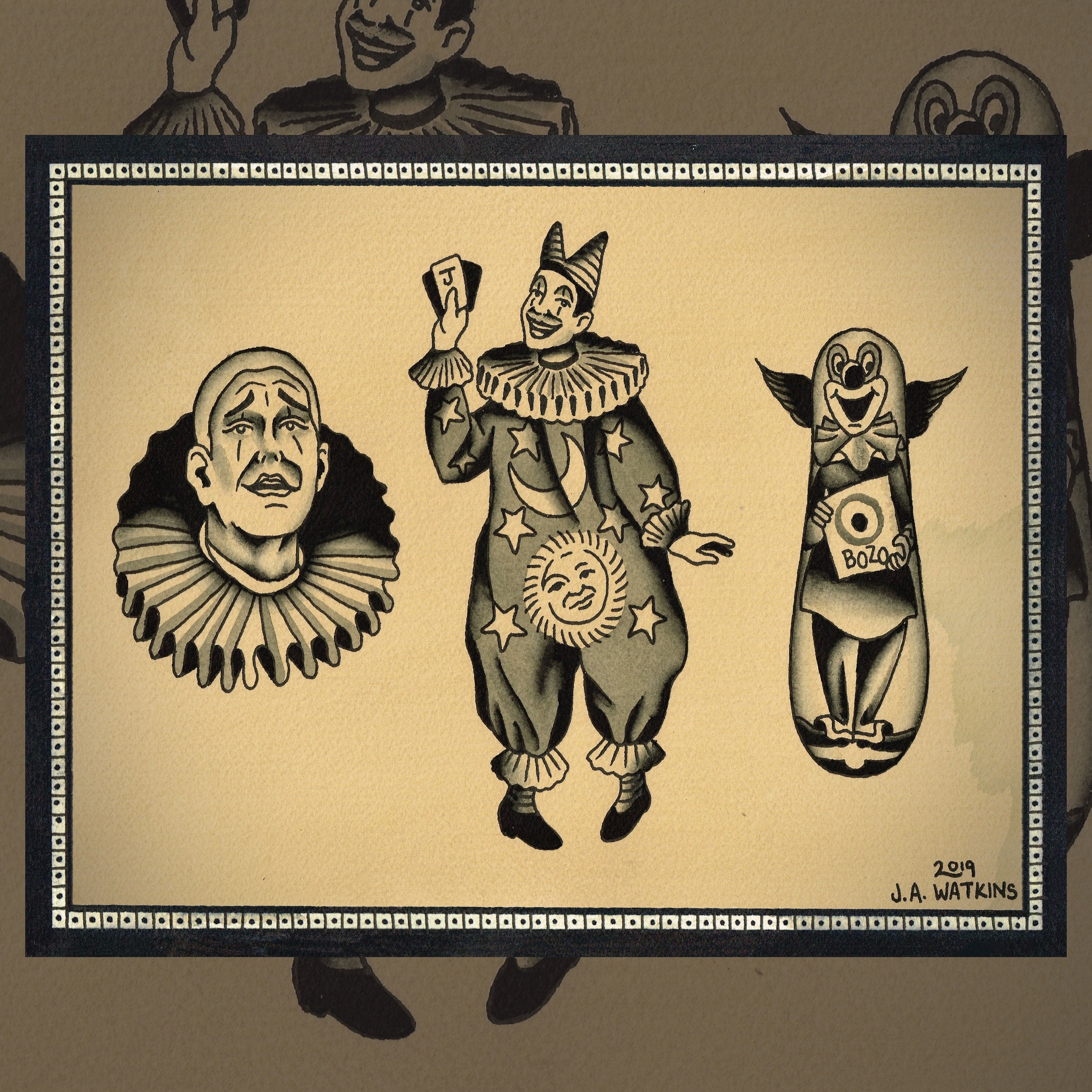 clown tattoo designs