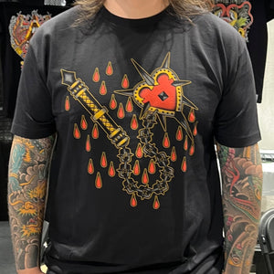 Back view of love Kills Crop T-Shirt showcasing fit and cut