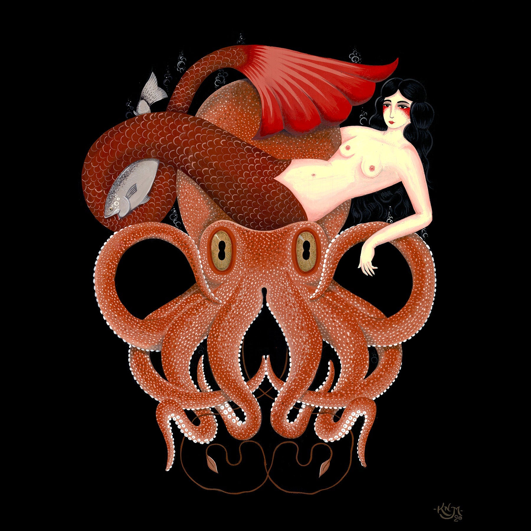 Octopus watercolor art