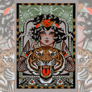 “Tigress giclée print by Aaron Hindson – full front view.”