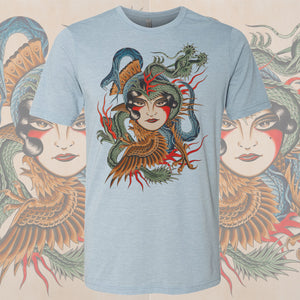 Side view of Baroness T-Shirt highlighting soft fabric and printed design.