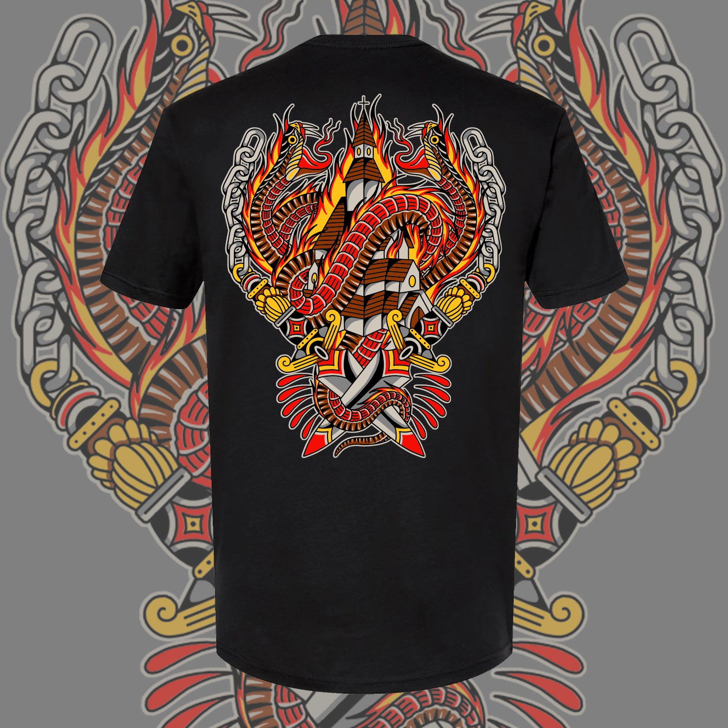 Burn Them All T-Shirt | Mors – Premium Tattoo Tee