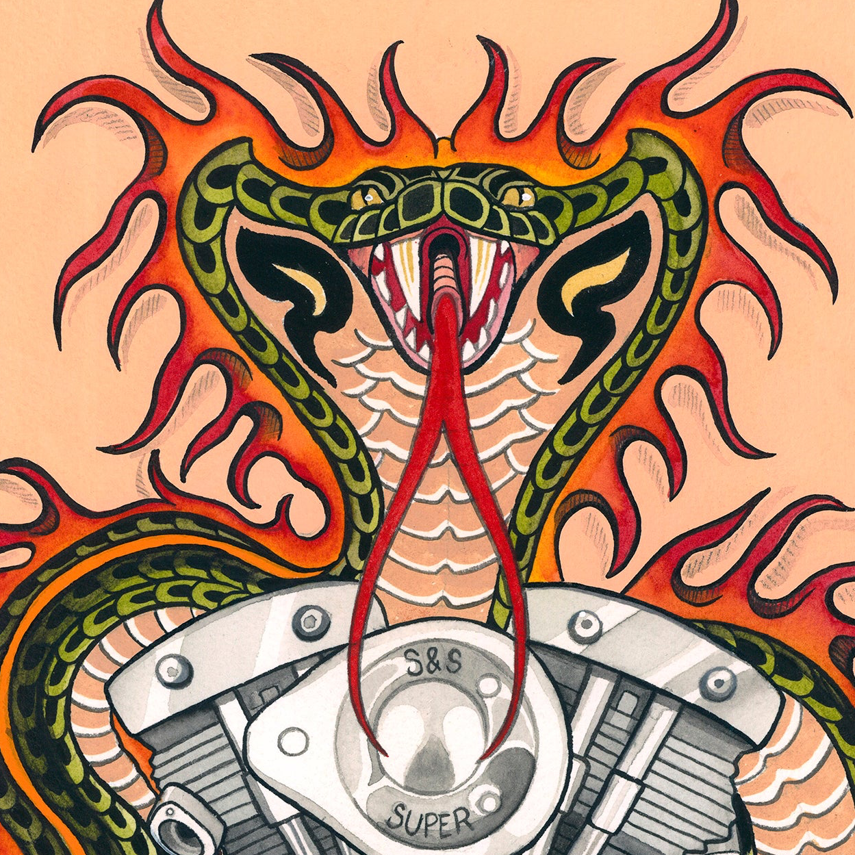 Renae Haak - Cobra Shovelhead