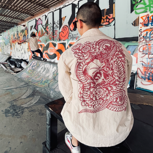 graphic windbreaker jacket