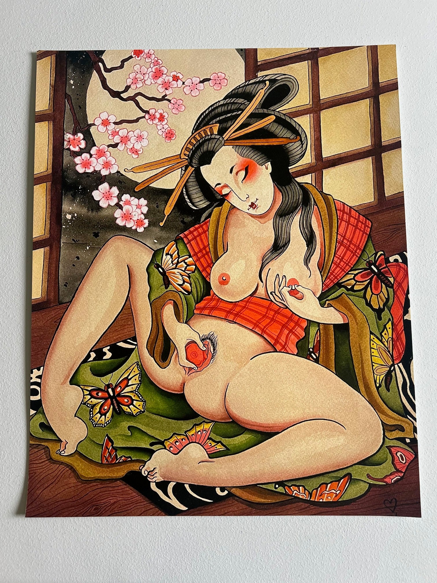 Court Mello - Geisha in the Rose Garden - PRESS PROOF