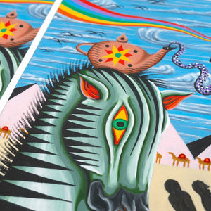 Detail View of Desert Genie Giclée Art Print by Cam Jennings (Skinny Cam)