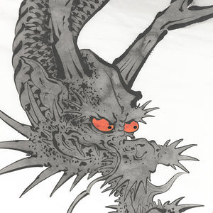 Close-up of Grey Dragon 01 showcasing Japanese dragon tattoo artwork and intricate linework