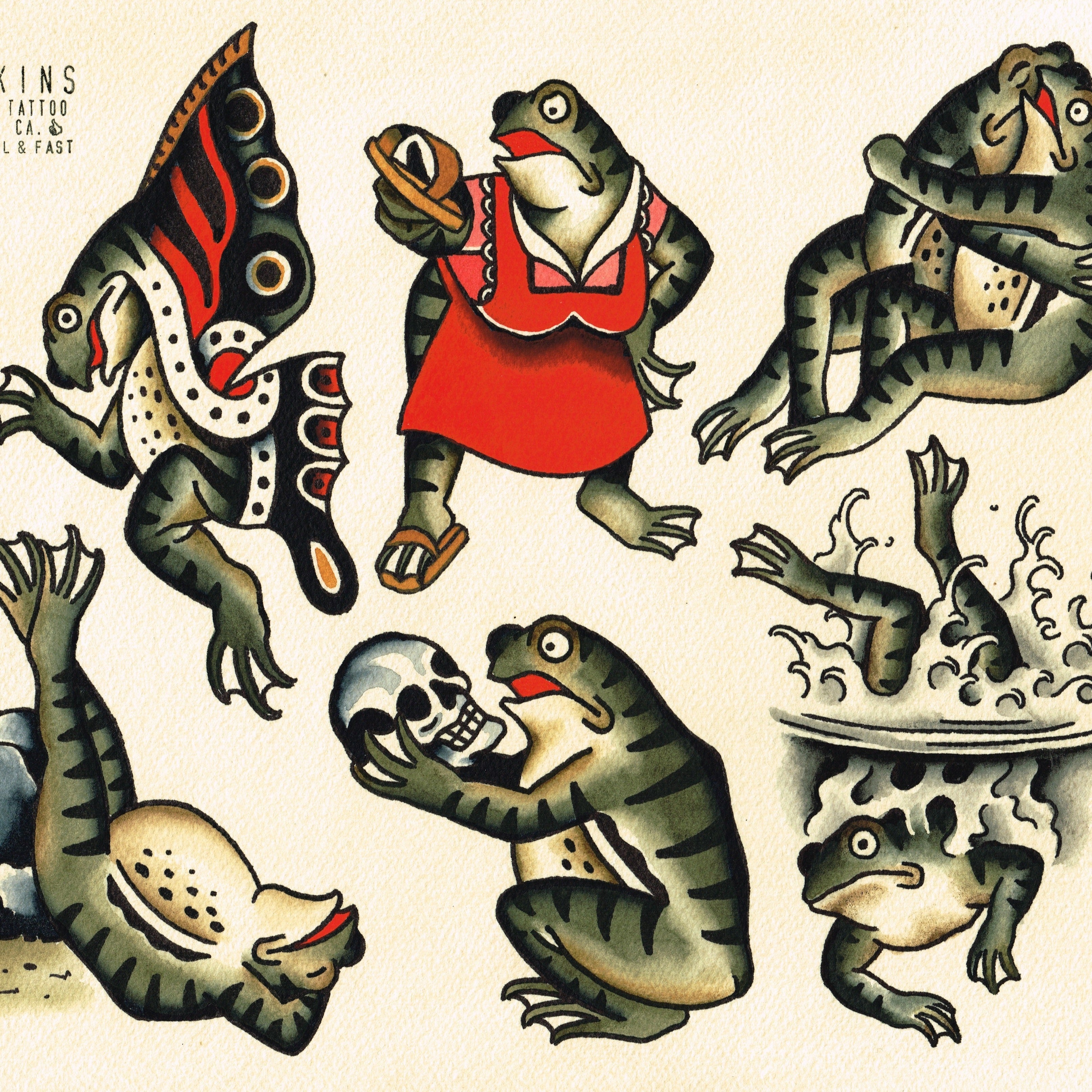 frog tattoo designs